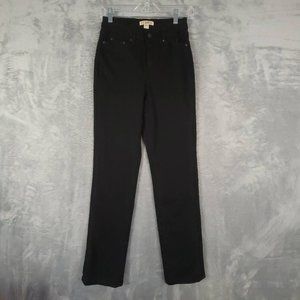 All Worthy Womens Jeans Straight Leg Black Stretch Pocket Mid Rise Denim 0-4 New